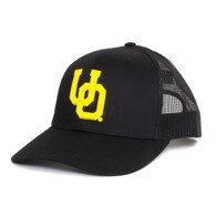 Interlocking UO, Richardson, Black, Trucker, Cotton Blend, Accessories, Unisex, 589657